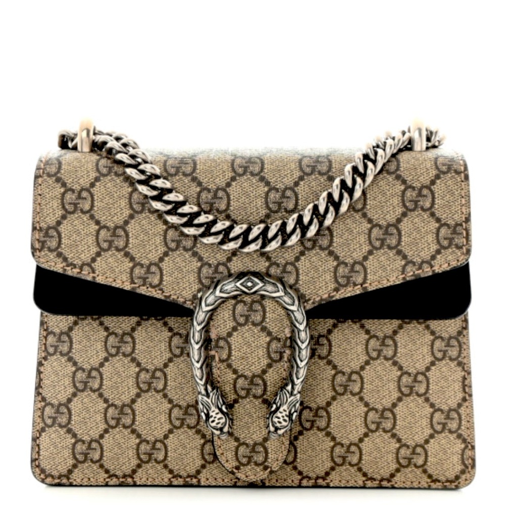 GG Supreme Monogram Mini Dionysus Shoulder Bag Black